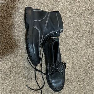Eastland Black Leather Lace-Up Boots